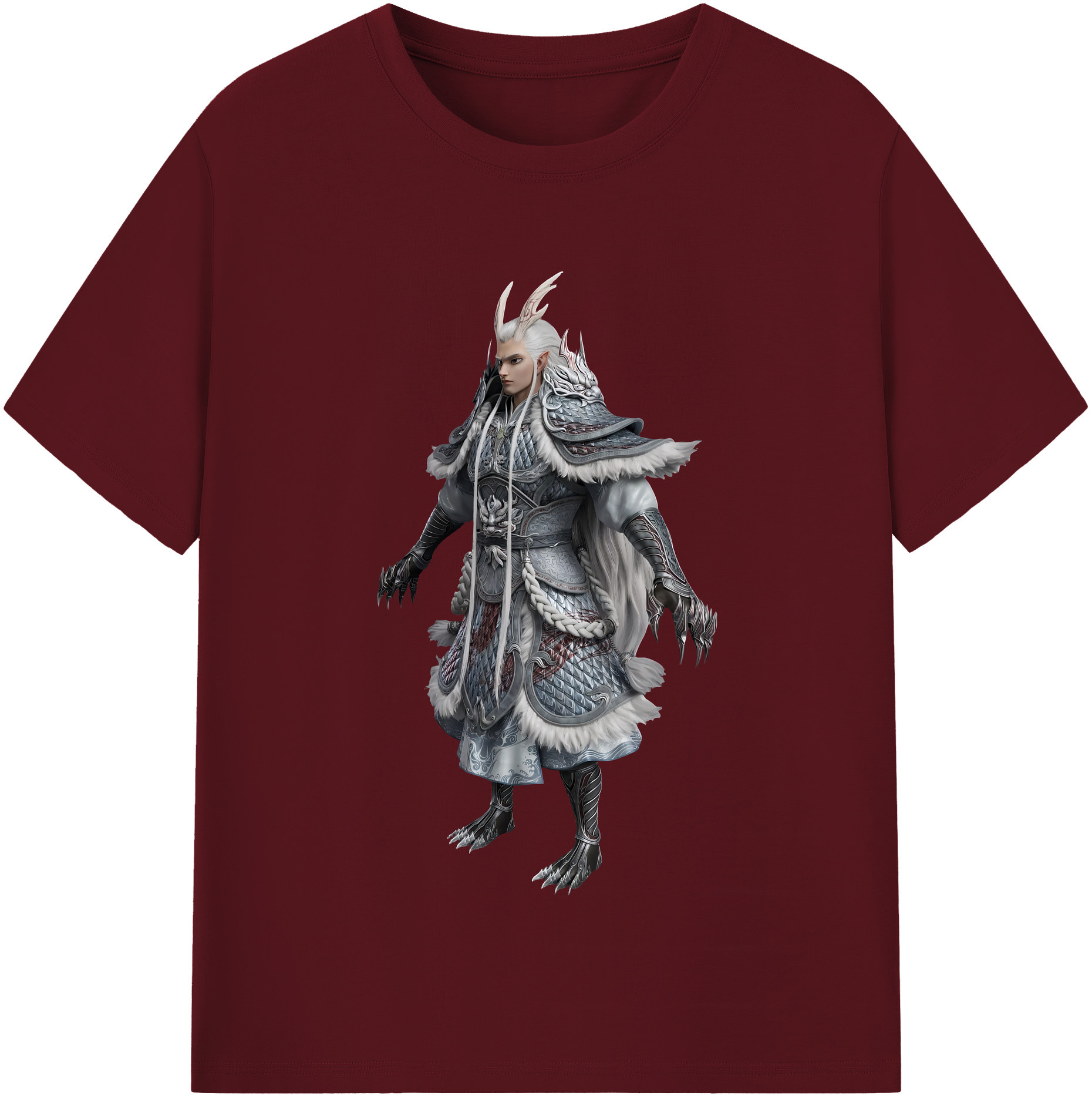 （画像用） Ne Zha 2 ナタ 魔童の大暴れ 綿100％半袖Tシャツ（フロントプリント）